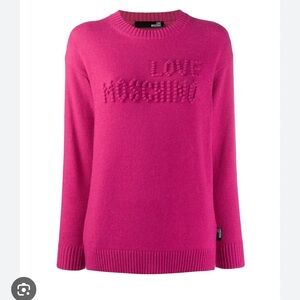 Love moschino logo stitched jumper
